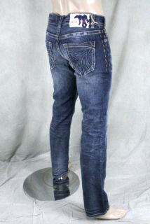 MEK Denim Jeans Mens Darjeeling Med Blue Slim Straight