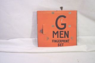 1936 Melvin Purvis G Men Fingerprint Set with G Man Childs Ring