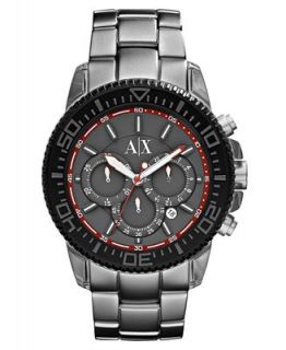 Armani Exchange Watch, Mens Chronograph Grey Aluminum Bracelet