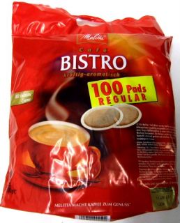 Original Melitta Bistro 100 Senseo Pods Regular Roast Pods 100 Coffee