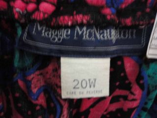 Maggie McNaughton Sz 20W Womens Pink Blue Full Skirt KV34