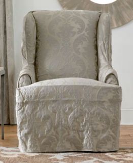 Sure Fit Slipcovers, Matelasse Damask Wing Chair