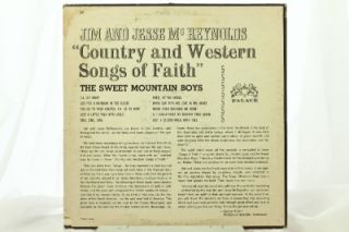 33 LP Jim and Jesse McReynolds Country and Western Songs of Faith