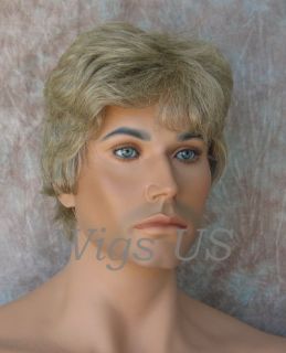 Mens Wigs Handsome Brown Blonde Gray 100 Human Hair Mens Wig