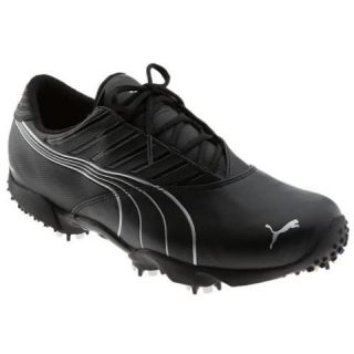 New Puma Mens Course Saddle Wide Golf Shoes Black Silver