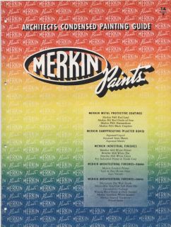 1947 Merkin Paints Asbestos for Plaster Masonry Catalog Asphalt