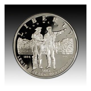 2004 P US Lewis Clark Bicentennial Commemorative Proof Silver Dollar