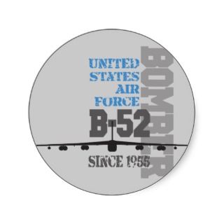 52 Aviation Air Force   Stratofortress Round Sticker