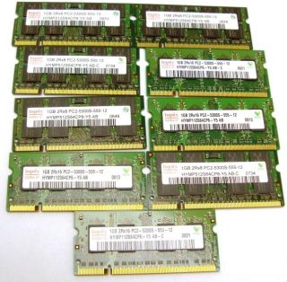 25x 1gb  PC2 5300  667MHz  NON ECC  Laptop DDR2 Memory Modules