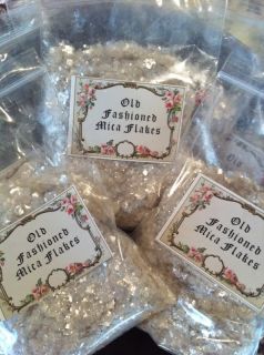 Old Fashioned Mica Flakes Snow Vintage Crafts Bag Full