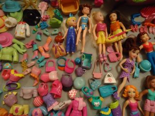 350+ pieces Polly Pocket 26 dolls clothes accessories animals Disney