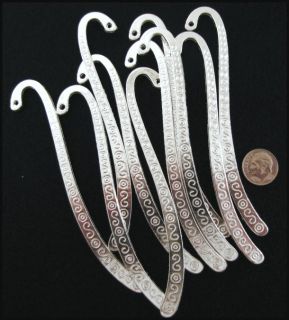 Silver Tibetan Style Metal Bookmark Swirl Design 10