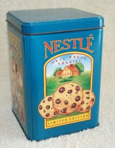 Vintage Metal Tins Collectible Nestle Toll House Cookie Tin Limited