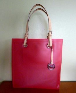 Michael Kors Large Jelly Neon Pink Beach Pool Tote Handbag Bag Purse