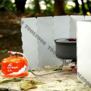 Windshield Wind Screen Stove Cookware Camping Gear 16P
