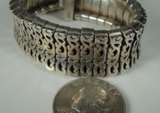Large Heavy 76g Vintage Lois Hill Sterling Silver Bracelet