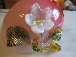 Antique 1880s Stevens Williams Figural Peachblow Rose Vase Very RARE