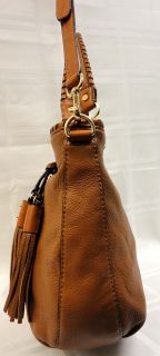 Authentic Michael Kors Medium Brown Leather Tote Bannet Handbag MSRP $