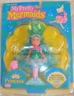Vintage Playskool My Pretty Mermaids Crystal Starr Mint on Card MOC