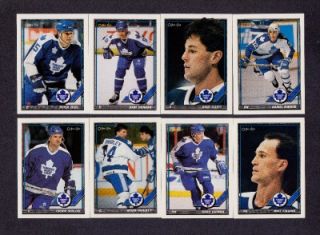 MAPLE LEAFS 1991 92 OPC TEAM SET *MIKE FOLIGNO/TODD GILL/ROOKIES* MINT