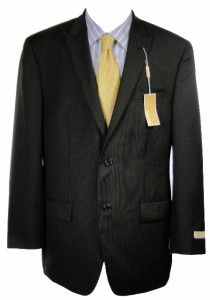 Michael Kors Mens 100 Wool Pinstripes 1 Piece Jacket Black 42 R