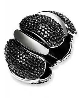 Style&co. Bracelet, Silver tone Hematite Stone Stretch Bracelet