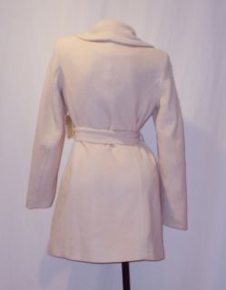 Michael Kors $158 Tie Belted Wool Wrap Coat Blush L