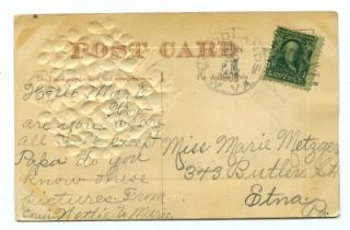 1908    Metzger family postcard    Etna PA    Woodlands WV    photo of