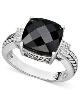 Effy Collection Sterling Silver Ring, Onyx (5 1/5 ct. t.w.) and