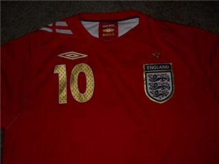 Michael Owen #10 Three Lions England National Football Team Soccer