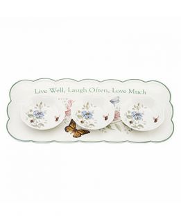 Lenox Dinnerware, Butterfly Meadow Sentiment Hors doeuvres Tray with