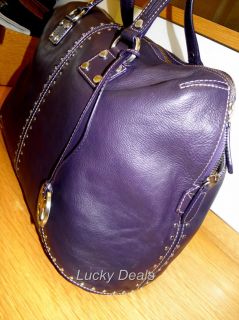 Michael Kors Huge Astor Weekender Satchel Handbag Purpl