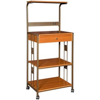 Home Source Microwave Cart in Cherry R0018 Cherry