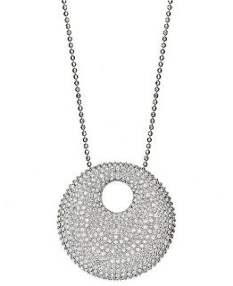Swarovski Necklace, Silver Tone Crystal Pendant Necklace   Fashion