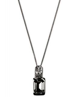 Givenchy Necklace, Light Hematite Black Diamond Crystal Pendant
