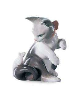 Lladro Collectible Figurine, Cat and Mouse   Collectible Figurines