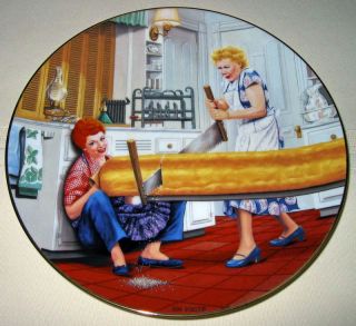Love Lucy Lucille Ball Rising Problem Plate MIB COA