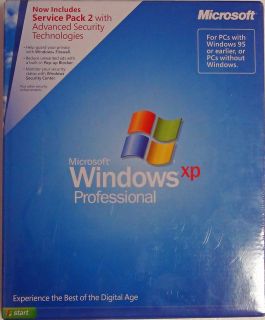 Microsoft Windows XP Professional Full Version w SP2 New E85 02667