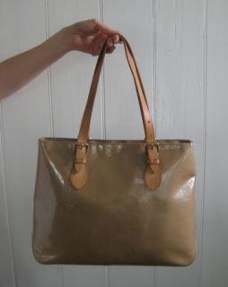 Louis Vuitton Houston Bag Beige Monogram Vernis Evening or Day Handbag