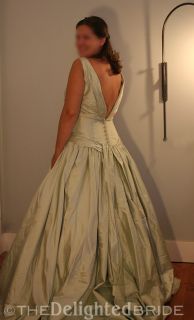 Roma Milano Sage Green Wedding Dress for sale   Bridal Gown Sample