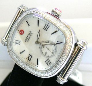 Michele Caber Isle Cushion 140 Diamonds .58 Ct Watch Swiss Made