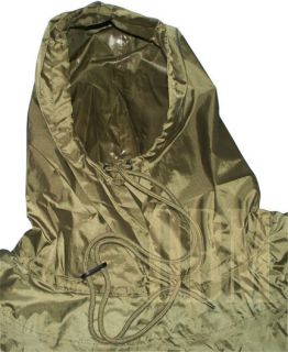 Military USMC Style Poncho Rain Coat Water Resistant OD Green Color