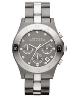 Marc by Marc Jacobs Watch, Womens Chronograph Silver and Gunmetal Ion
