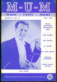 Magic Unity Might Magic Magazine Jack Larkin Mike Rogers 5 1965