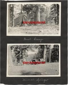 Lot 4 1919 Photos Album Page Plumas Mineral Springs CA