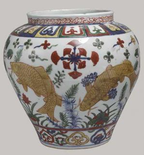 One Nice Ming Dynasty Red Underglazing Porcelain Kuanyin Buddha