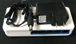 New RJ45 Mini 8 Ports Fast Ethernet Network White Switch Hub for