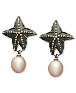 Pearl Earrings, Sterling Silver Cultured Freshwater Pearl Starfish