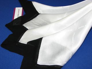 Mila Schon Concept Silk Scarf Solidl 21 x 21 White