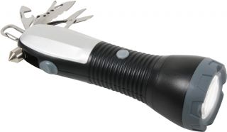 Black Military 9 in 1 Multi Pocket Tool Flashlight